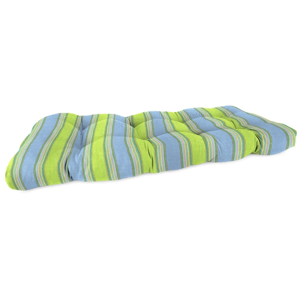 Sunbrella 44" x 18" Contoured Outdoor Wicker Bench Cushion - 18'' L x 44'' W x 4'' H