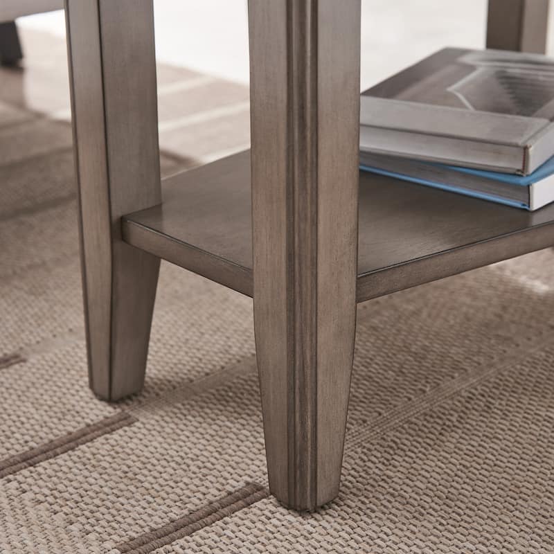 Leick Home Laurent Recliner Wedge Table with Shelf