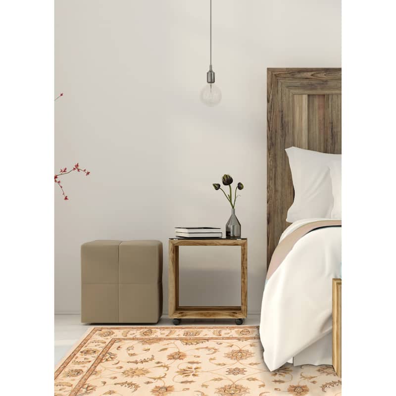 ECARPETGALLERY Hand-knotted Jamshidpour Cream Wool Rug - 5'6 x 8'0