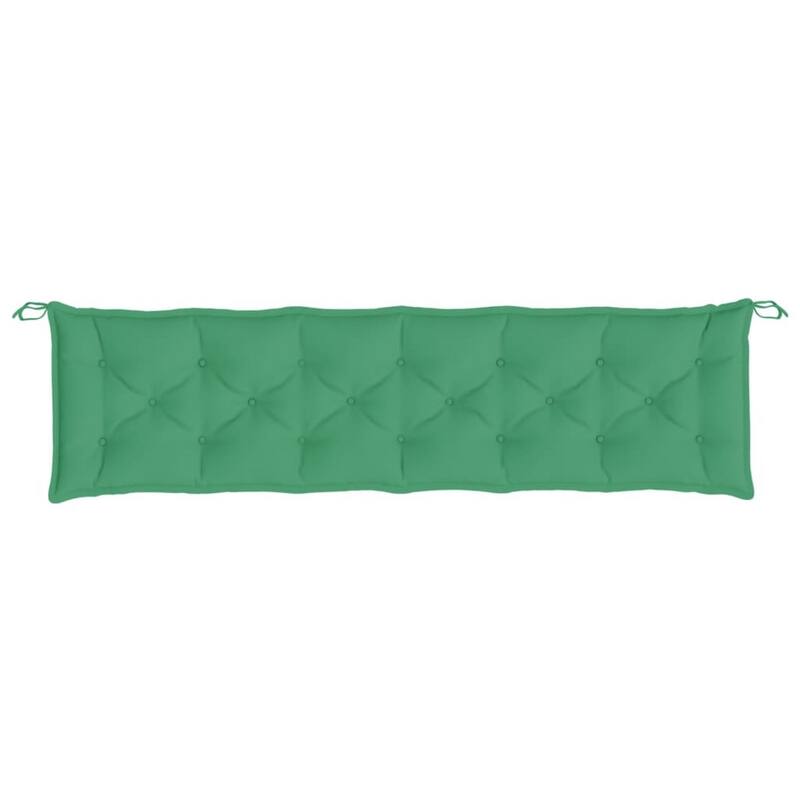 Claire Outdoor Cushion for Bench, Tufted Green Oxford Fabric, 79 Inch