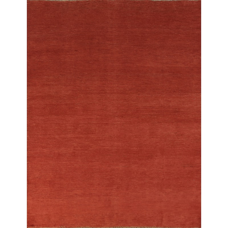 Modern Gabbeh Oriental Rug Hand-Knotted Wool Carpet - 5'0" x 6'6"