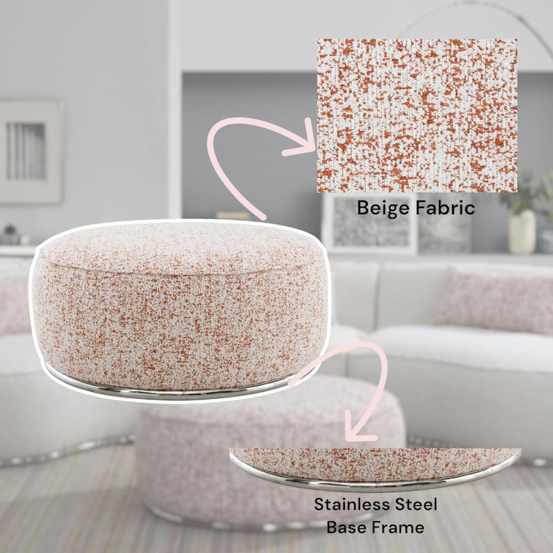 Sahara Pattern Fabric Ottoman Comfortable choice, multiple functions, classic design