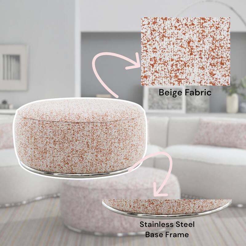 Sahara Pattern Fabric Ottoman