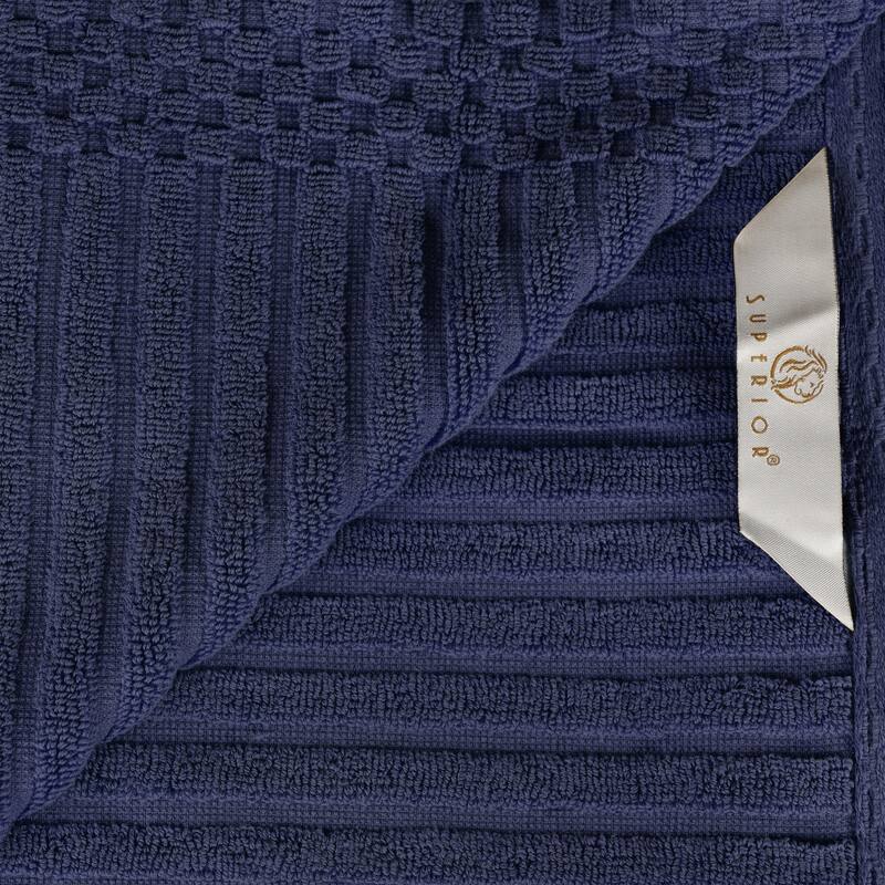 Superior Ribbed Cotton Absorbent Heavyweight Bath Towel Set