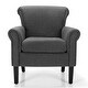 preview thumbnail 16 of 14, Costway Modern Upholstered Fabric Accent Chair w/ Rubber Wood Legs - 31.5'' x 31'' x 36''