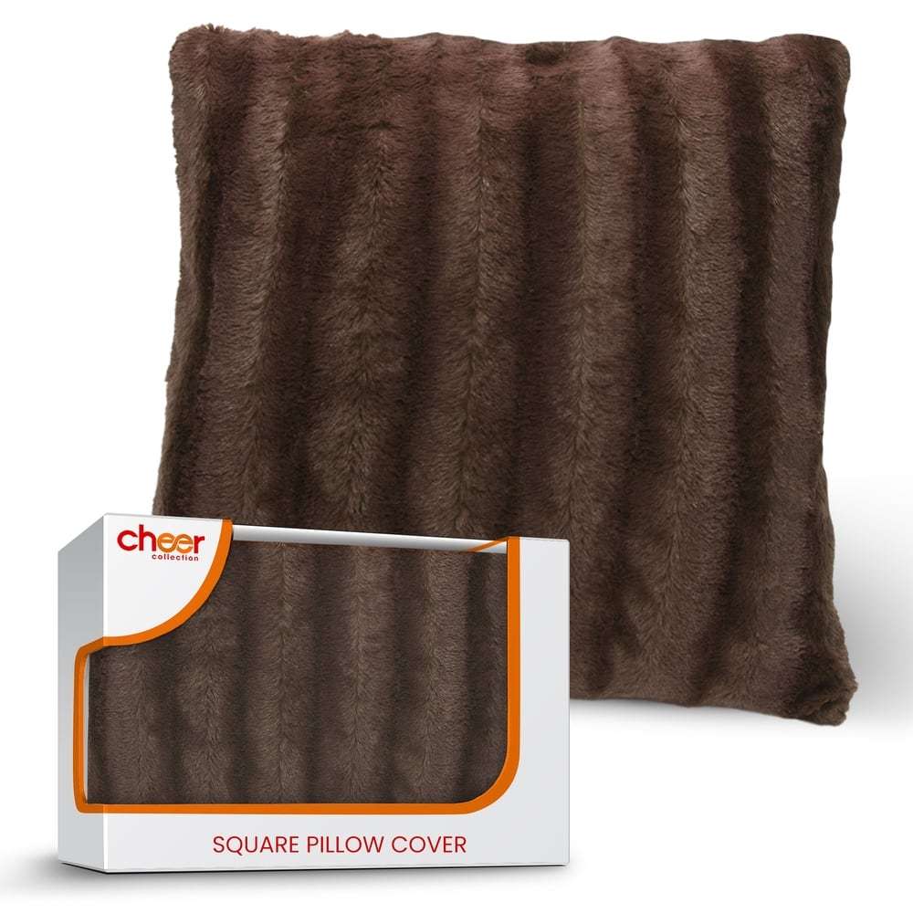 Cheer Collection FauxFur Throw Pillow Cover