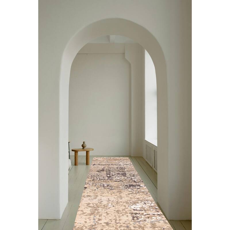 ECARPETGALLERY Hand-knotted Legacy Grey Silk, Wool Rug - 2'6 x 12'2