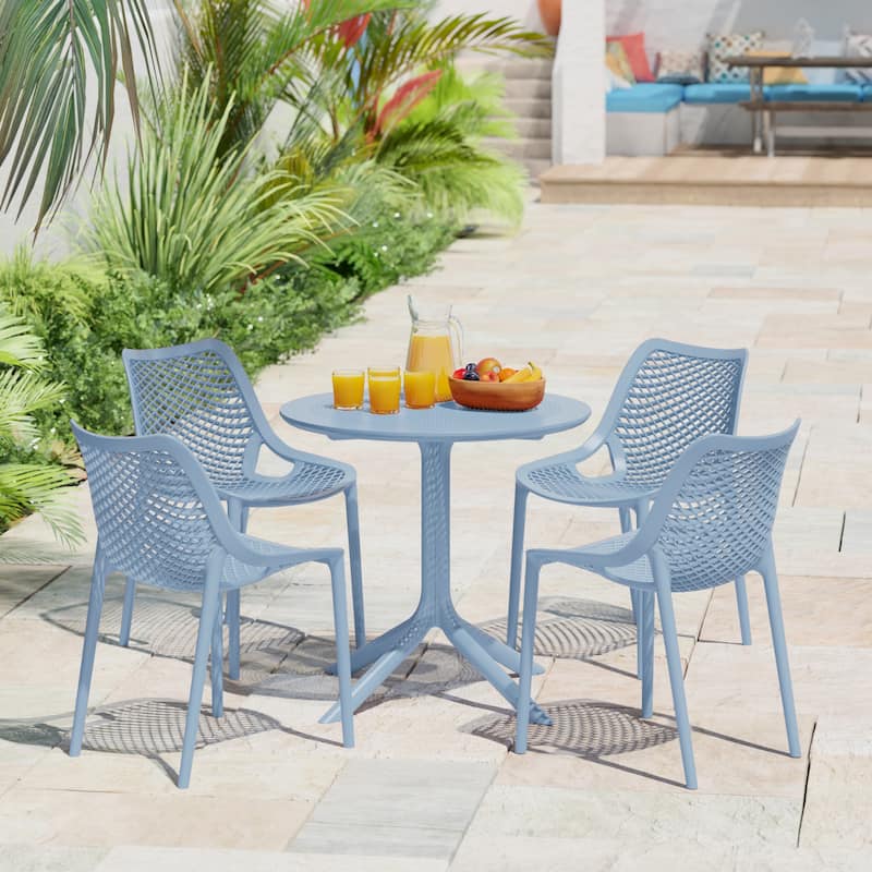 Frond and Form 31.5 Inch Outdoor Round Dining Table