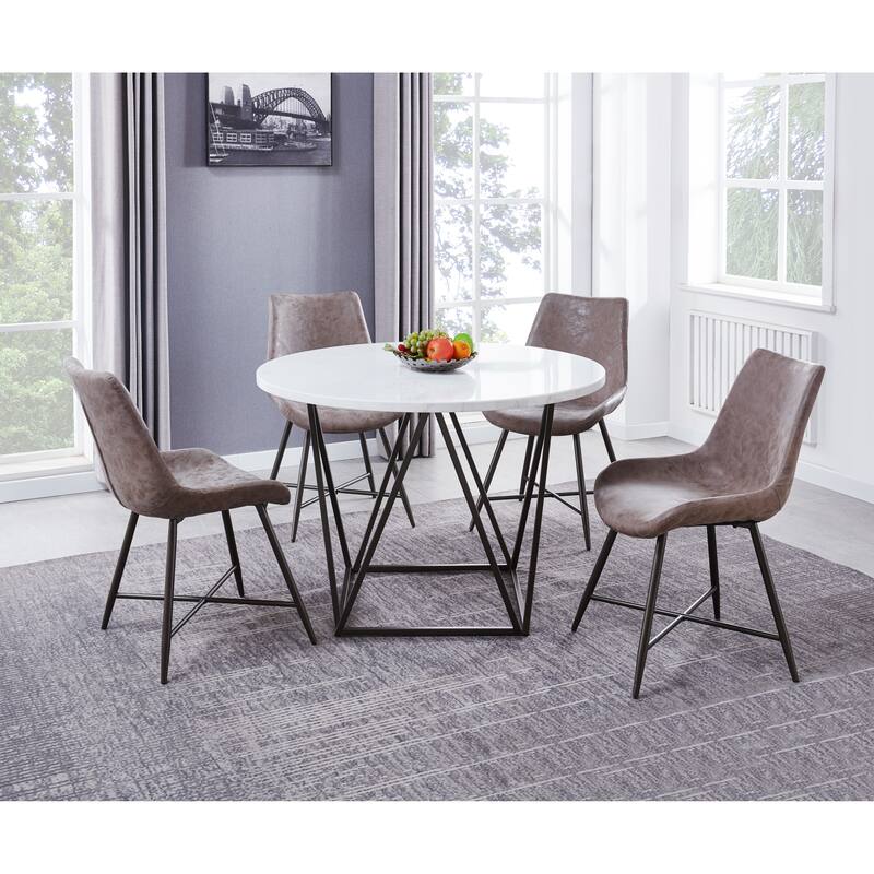 Steve Silver Ranger Faux Leather Side Chair - Set of 2