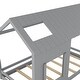 preview thumbnail 16 of 34, Twin Size House Bed with Roof and Window, Safety Guardrails