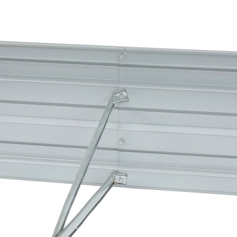 6-Ft Wide Galvanized Steel Rectangular Raised Garden Bed - 6 ft W x 3 ft D x 1 ft H