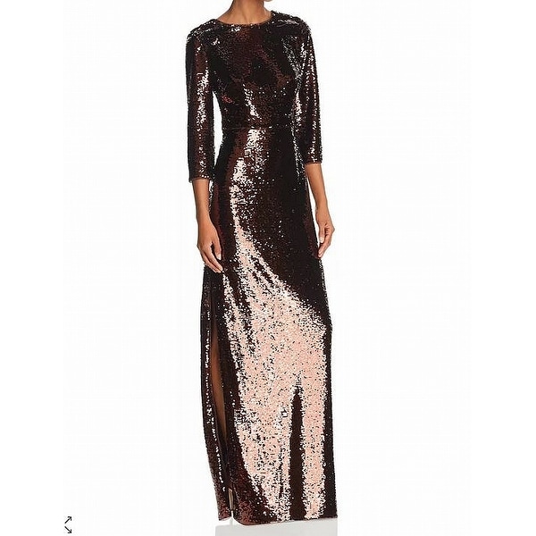 bronze sequin gown