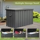 preview thumbnail 14 of 15, Outdoor Storage Deck Box Waterproof, Large Patio Storage Bin (Dark Gray) 200 Gallon