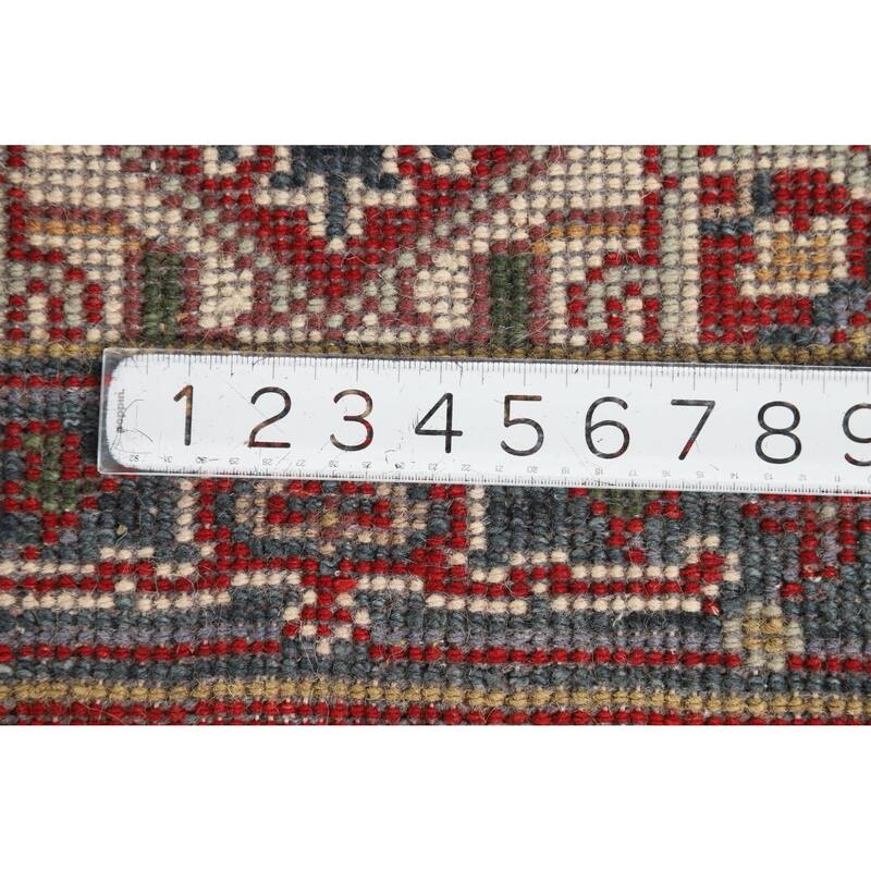 Hand Knotted Oriental 100% Wool Carpet Traditional Medallion Red Heriz (serapi) Area Rug - 3' 0'' X 2' 0''