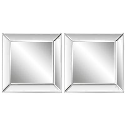 22 x 22 in. Silver Square Mirror - 22" W x 22" H x 1.3" D