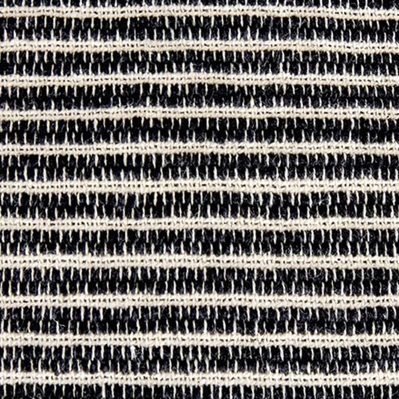 Square Accent Throw Pillow, 20 Inch, Striped Black Cotton, Gray Brown