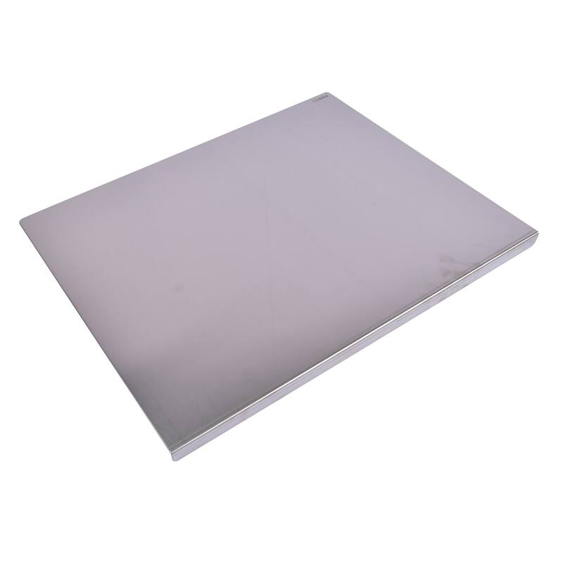 Heavy Duty Multi-Purpose Stainless Steel Cutting Board with Non-Slip L-Edge for Vegetables and Dough