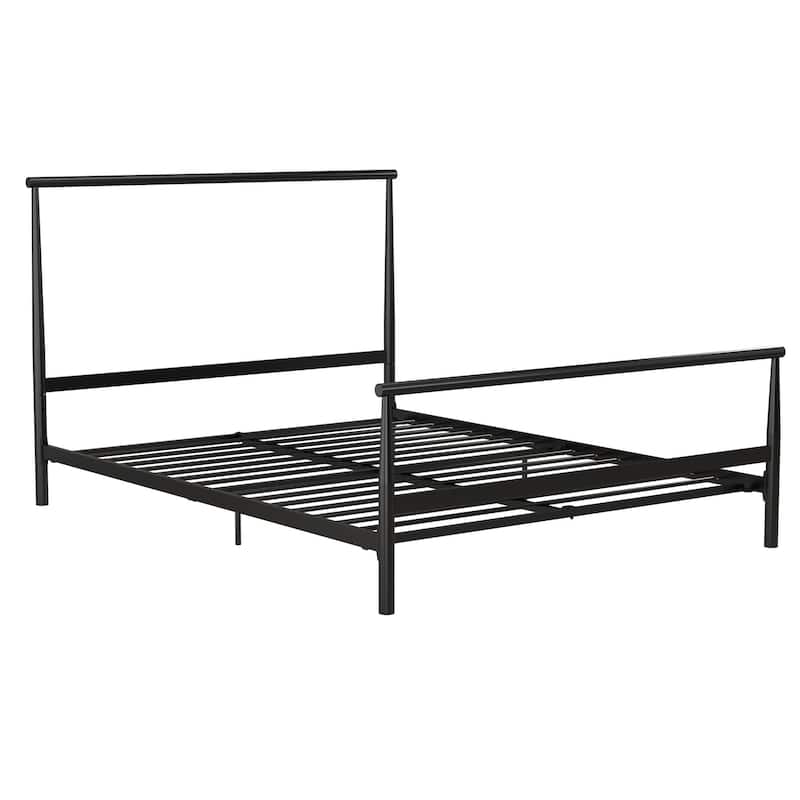 Avenue Greene Liane Industrial Minimalist Metal Platform Bed - Black - Full