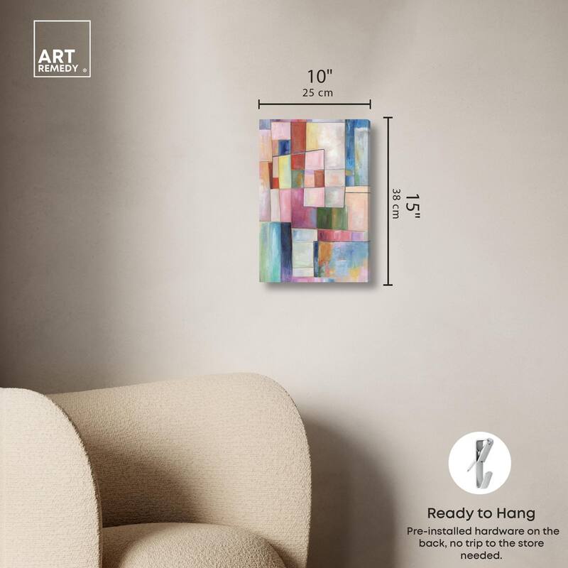 Multi-colored Glaze Canvas by Art Remedy, Gallery Wrapped