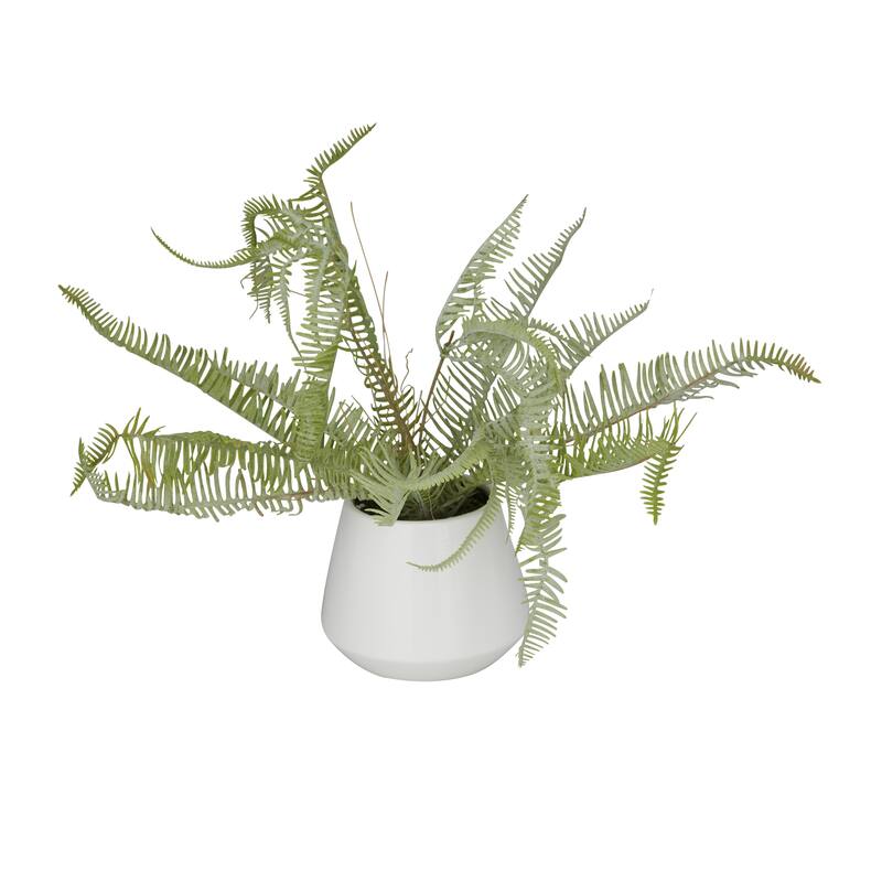White Ceramic Contemporary Artificial foliage