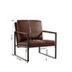 preview thumbnail 24 of 22, Homy Lin Living Room, Office or The Reception Area PVC Leather Accent arm Chair with Extra Thick Padded backrest