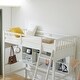 preview thumbnail 29 of 32, Loft Bed With Shelf With Desk Inclined Ladder Twin Wooden Bed Pine Particle Board