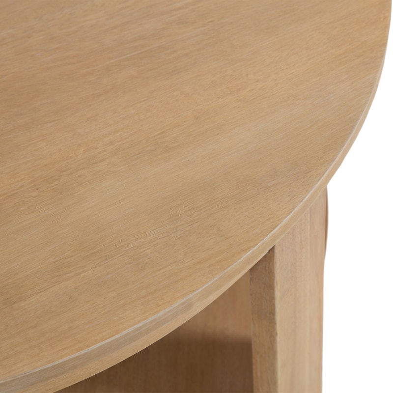 Kate and Laurel Foxford Round Wood Coffee Table