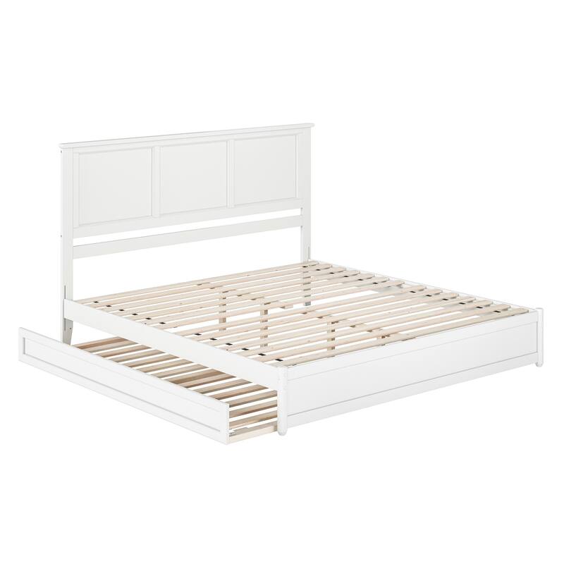 Felicity Platform Bed with Panel Footboard and Twin XL Trundle