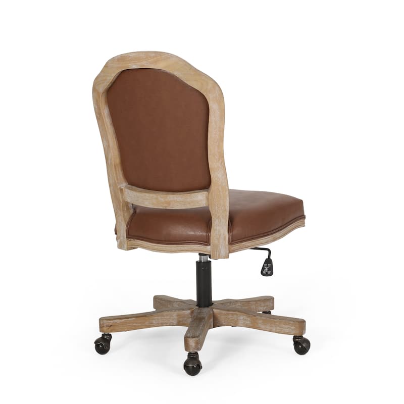 Scilley Upholstered Swivel Office Chair by Christopher Knight Home