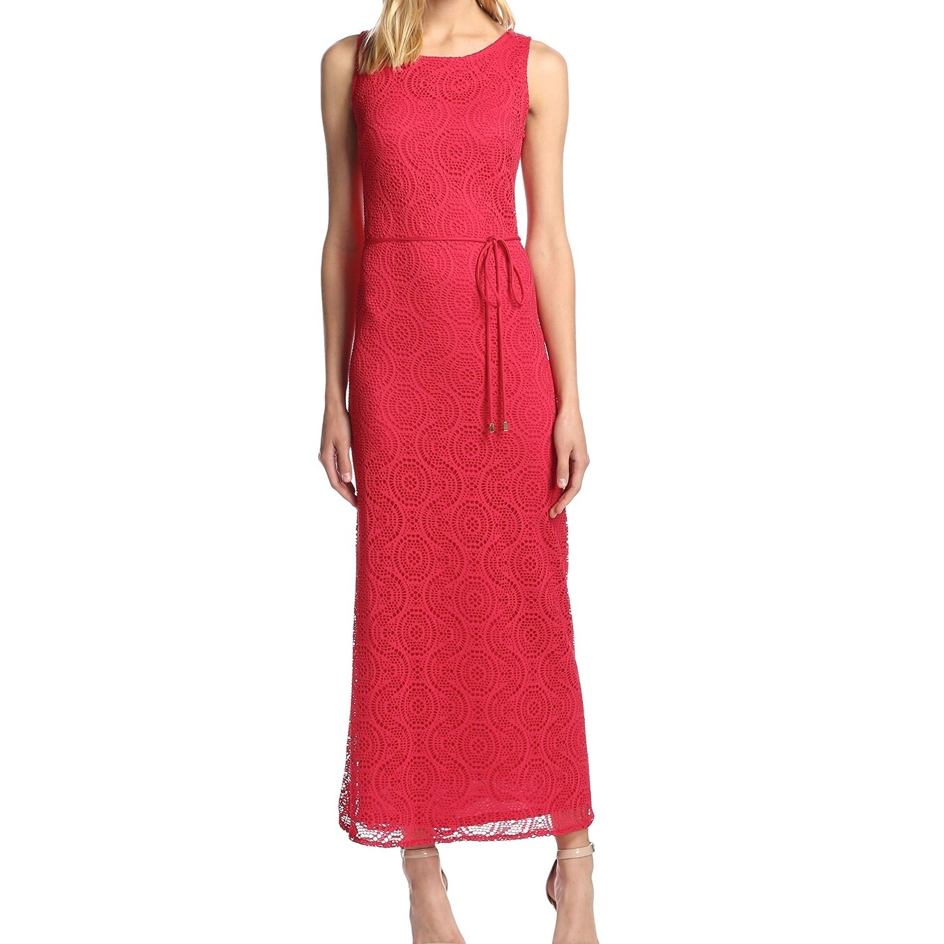 red tank maxi dress