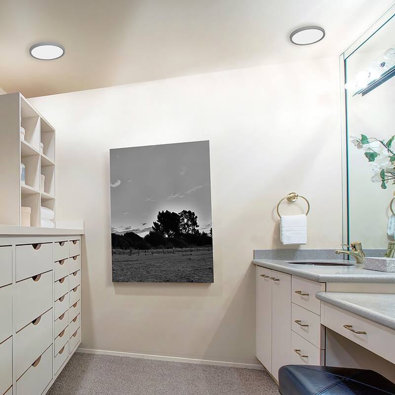 Edge Round Ceiling LED Light 48W 3600Lm - Black