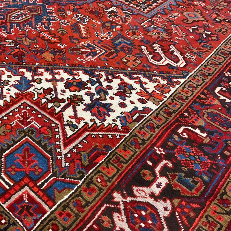 HERAT ORIENTAL Handmade Fine Persian Heriz Wool Rug - 8' x 10'10"