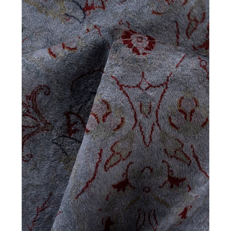 Overdyed One-of-a-Kind Hand-Knotted Area Rug - Gray - 8' 1" x 10' 4"