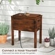 preview thumbnail 9 of 8, Gymax Wooden Cooler for Patio 54 Quart Beverage Cooler w/ Handles