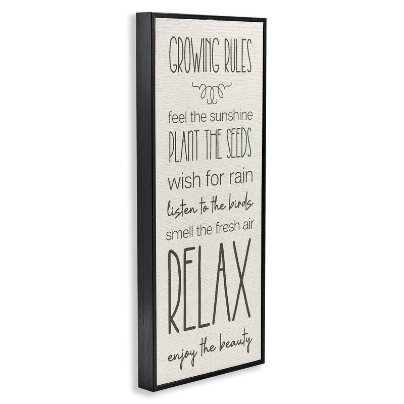 Stupell Serene Gardening Rules Framed Giclee Art Design By Lil' Rue