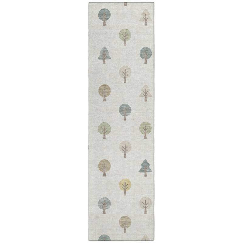 Machine Washable Indoor/ Outdoor Modern Mulvane Chantille Rug