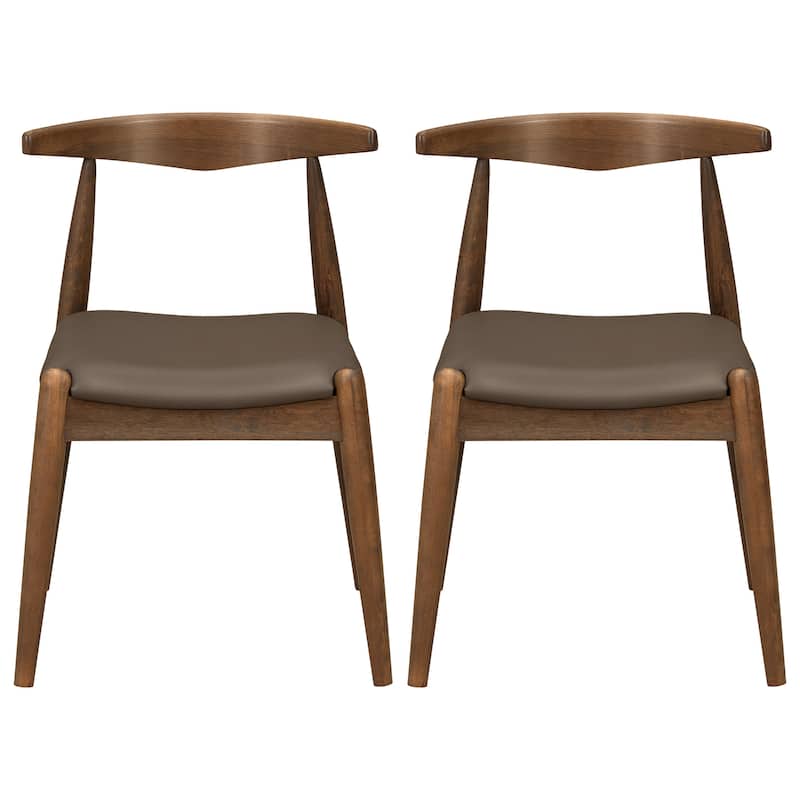 Christopher Knight Home - Walden Vintage Solid Wood Upholstered Dining Chair Set of 2 with Ergonomic Backrest