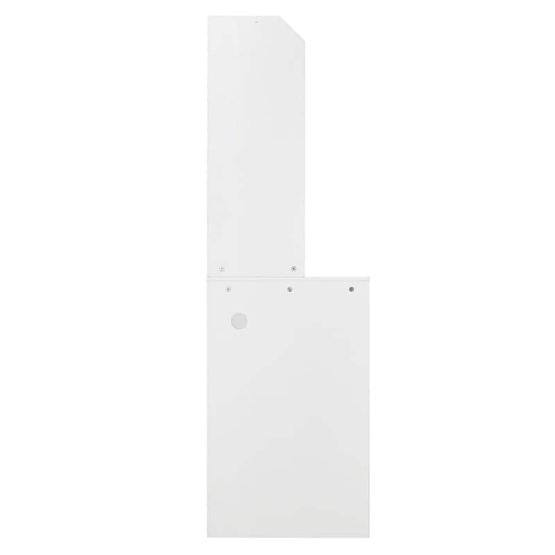 Modern 12-Shelf Corner Cabinet with Charging Station and Adjustable Storage for Bedroom or Study - 28.1"L x 21.3"W x 64.3"H