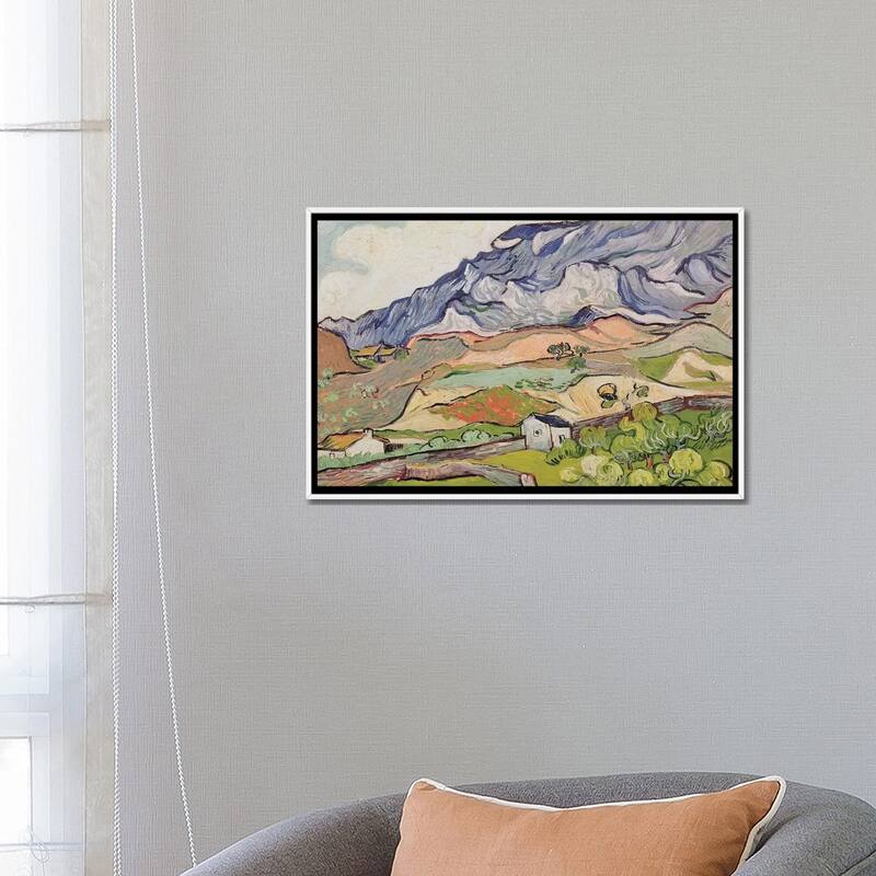 iCanvas "The Alpilles, 1890 " by Vincent van Gogh Framed Canvas Print