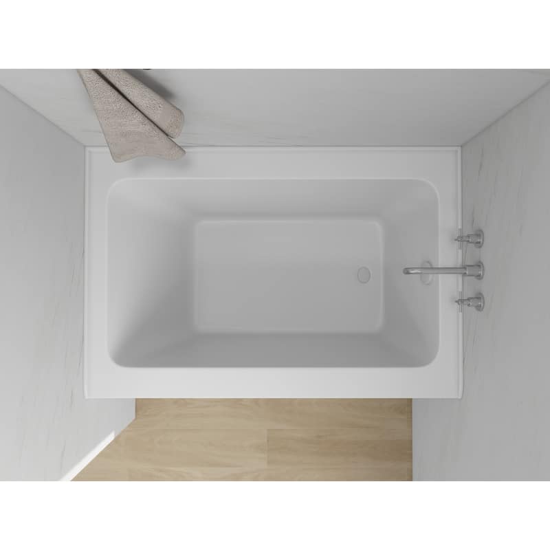 Vanity Art Alcove Soaking Acrylic Bathtub