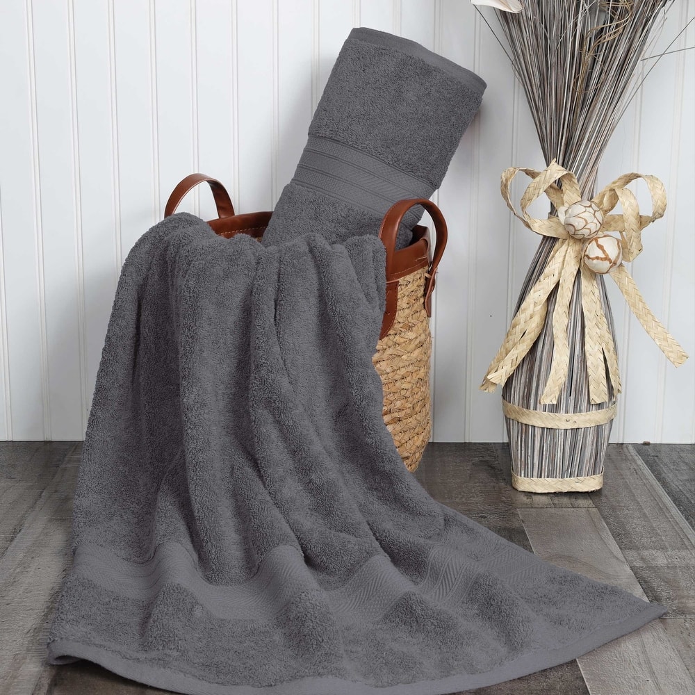 Superior Long Staple Combed Cotton Solid Bath Sheet - (Set of 2)