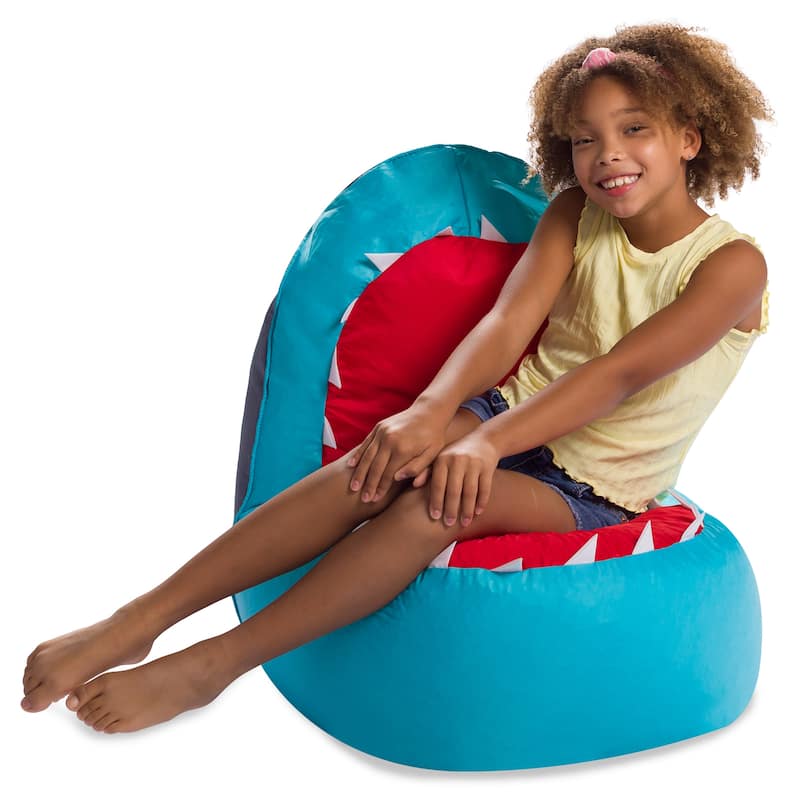 Shark Filled Bean Bag Chair or Cover Only for Toddlers and Kids, Large 30"