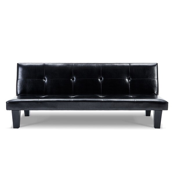 Home Garden Futons Frames Covers Futon Sofa Bed Convertible Couch 3 Seat Foldable Full Size With Mattress Black Stbalia Ac Id