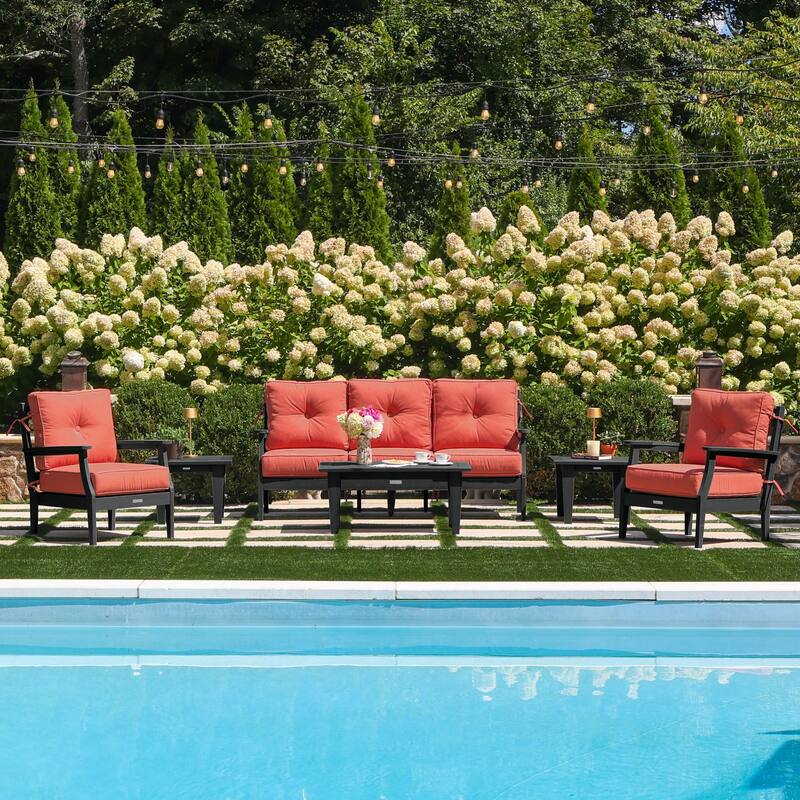 HIGHWOOD Lehigh 6-Piece Couch and Chair Deep Seating Set