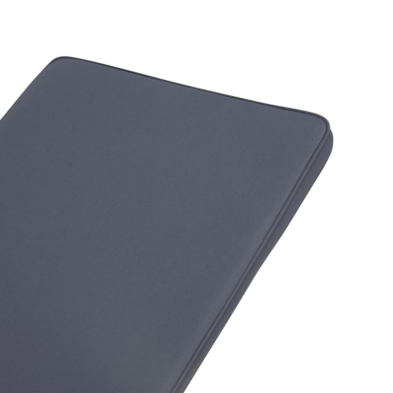 Nadine Outdoor Modern Cushioned Acacia Chaise Lounges (Set of 2) by Christopher Knight Home