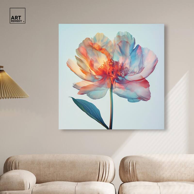 Peony Phases Canvas by Art Remedy, Gallery Wrapped