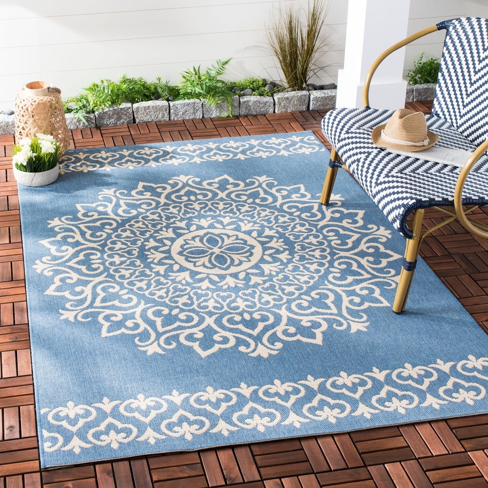 SAFAVIEH Beach House Angelien Indoor/ Outdoor Waterproof Patio Backyard Rug