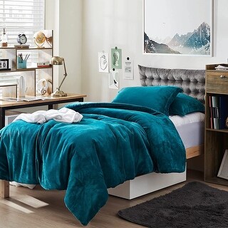 Coma Inducer® Oversized Comforter Set - The Original Plush - Deep Lagoon Blue