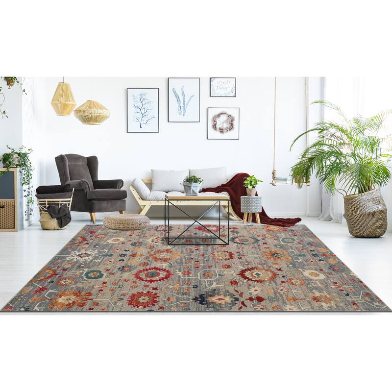 Noori Rug Soho Distressed Herlinda Rug - 7'10" x 10'0" - Beige/Blue