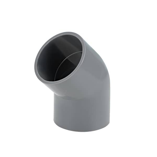 anillo Nombrar utilizar PVC Pipe Fitting, Slip Socket, 45 Degree Elbow Connectors Gray Parts - 50mm,  3Pcs - - 31416871